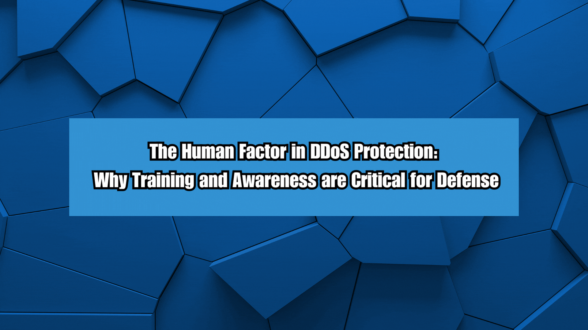 The Human Factor in DDoS Protection Why Training and Awareness are Critical for Defense